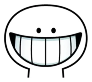 😁 sticker, smile, cartoon, happy, face, character telegram sticker