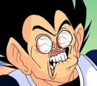 😒 Vegeta Dragon Ball Z animé, drôle, dragonballz, saiyan, dbz telegram sticker