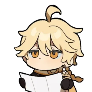 ⭐ Aether Genshin Impact anime, video game, genshin impact, aether, sticker, character, cute telegram sticker