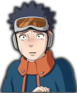 😢 Obito Uchiha Naruto 오비토, 우치하, 나루토, 애니메이션, 캐릭터, 슬픈, 우는 telegram sticker
