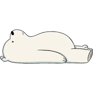😔 Ice Bear We Bare Bears Cartoon, Bär, Eisbär, Polarbär, Faul, Entspannt, Figur whatsapp sticker