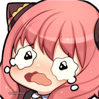 😭 Anya Forger Spy × Family Anime, weinen, traurig, Tränen, Anya, Spy x Family telegram sticker