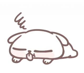 🎀 chó, chó con, mệt mỏi, kiệt sức, ngủ, hoạt hình telegram sticker