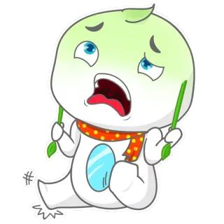😩 Kartun, Sedih, Takut, Emosional, Karakter, Kawaii, Anime, Chibi telegram sticker