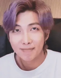 ☺️ RM kpop, rm, purple hair, idol, singer, portrait telegram sticker