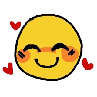 🥰 Emoji, Lucu, Hati, Kawaii, Senang, Cinta telegram sticker