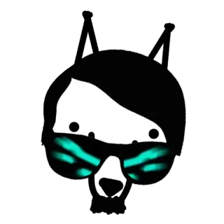 😎 lobo, animal, mascote, desenho animado, adesivo telegram sticker