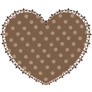 🖤 corazón, amor, marrón, lunares, pegatina whatsapp sticker