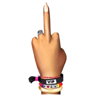💫 FUCK dedo corazón, ofensivo, gesto, mano, insulto telegram sticker