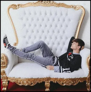 🎼 Louis Tomlinson louis tomlinson, ca sĩ, one direction, ghế sofa, thoải mái, thường ngày telegram sticker