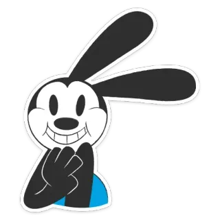 ☺️ Oswald the Lucky Rabbit dibujos animados, conejo, Oswald, animado, Disney, personaje telegram sticker
