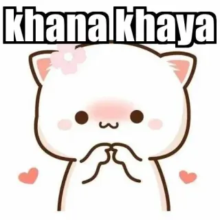 ⚜ khanakhaya mignon, chat, kawaii, chat pêche, animal, autocollant whatsapp sticker