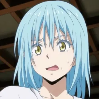 😝 Rimuru Tempest That Time I Got Reincarnated as a Slime Anime, Manga, Rimuru Tempest, Isekai, Slime, Fantasía whatsapp sticker