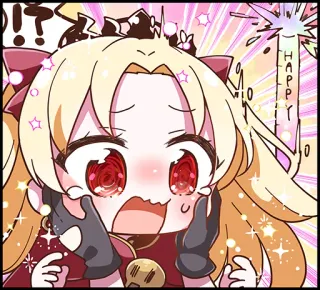 😳 HAPPY BIRTHDAY Dessin animé, Animé, Kawaii, Joyeux, Célébration, Anniversaire telegram sticker