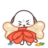 🎁 dog, puppy, bone, cute, pet, animal telegram sticker