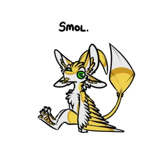 🙃 Smol. pequeno, fofo, peludo, animal, desenho animado, kawaii, diminuto, adorável telegram sticker