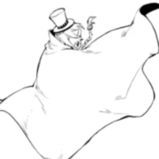 🃏 karakter, topi tinggi, jubah, manga, anime telegram sticker