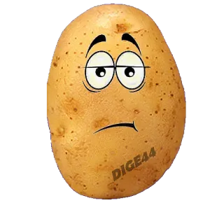 😕 DIGE44 kentang, kartun, makanan, sayur, dige44, lucu, emoji, karakter telegram sticker