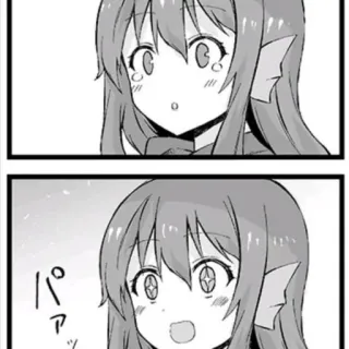 😃 パアッ Anime, Mangá, Surpresa, Garota, Fofa, Desenho telegram sticker