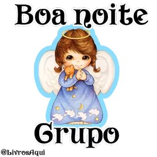 🎉 Boa noite
Grupo buona notte, angelo, carino, saluto, gruppo, buona sera telegram sticker
