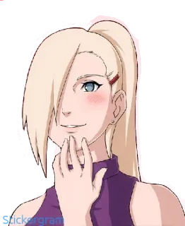 😊 Ino Yamanaka Naruto Anime, Naruto, Ino Yamanaka, Ninja, Kartun whatsapp sticker