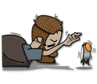 ⏰ Wecker, schläfrig, Cartoon, aufwachen telegram sticker