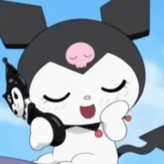 🕸 Kuromi Anime, Kreskówka, Postać, Kawaii, Słodkie, Sanrio telegram sticker