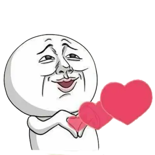 😍 emoji, love, hearts, cartoon telegram sticker