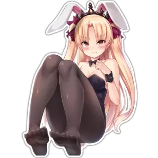 😳 fille anime, oreilles de lapin, sexy telegram sticker