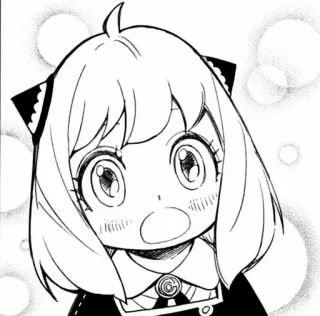 🤩 Anya Forger Spy x Family Anya Forger, Spy x Family, anime, mangá, desenho animado, menina, fofa telegram sticker