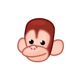 🤯 Affe, Cartoon, Tier, Primaten, süß, Illustration, Gesicht whatsapp sticker