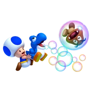 💟 Toad mario, yoshi, goomba, super mario, nintendo telegram sticker