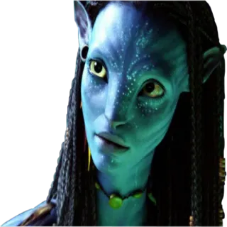 😌 Neytiri Avatar Neytiri, Avatar, xanh dương, Na'vi, khoa học viễn tưởng, phim, James Cameron, người ngoài hành tinh telegram sticker