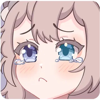 🥺 アニメ, 悲しい, 泣く, かわいい, 可愛い, マンガ telegram sticker