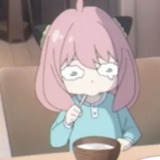 🌸 Anya Forger Spy x Family Anya, Spy x Family, anime, schattig, kawaii, verdrietig, huilen telegram sticker
