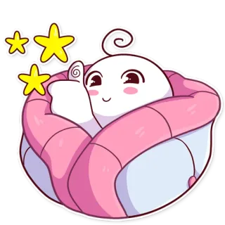 👍 lindo, kawaii, estrella, feliz, adorable, pulgar arriba whatsapp sticker