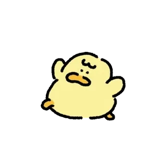 💬 desenho animado, pato, animal, fofo, adesivo whatsapp sticker
