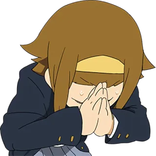 🙏 anime, bowing, apology, cute, manga, kawaii telegram sticker