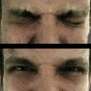 😏 olhos, rosto, close-up, expressão, emoções, olhar, encarar telegram sticker