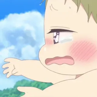 💗 Аниме, Плач, Ребенок, Грустный, Слезы, Мультфильм, Ребёнок telegram sticker