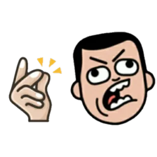 😎 분노, 만화, 좌절, 짜증, 짜증 telegram sticker