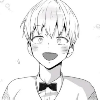 💫 anime, manga, cartoon, boy, smile, happy telegram sticker