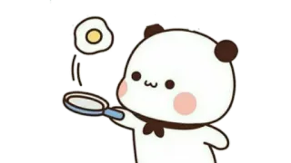 🫖 lindo, huevo, dibujos animados, cocina, panda telegram sticker