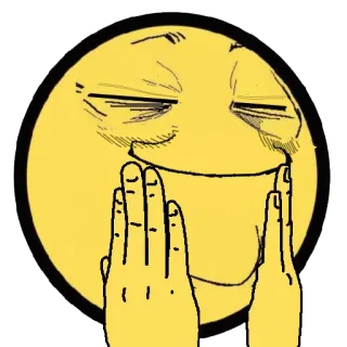👏 emoji, meme, smirk, face, yellow telegram sticker