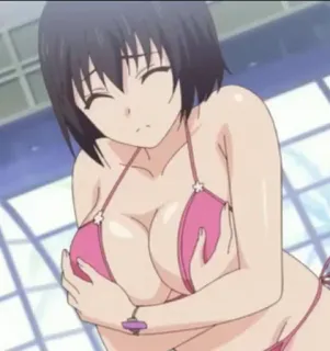 🍑 アニメ, ビキニ, 女性, 漫画, 女の子, 水着 telegram sticker