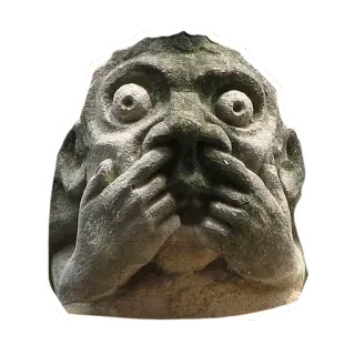 😳 gargoyle, sculpture, stone, grotesque, monster, architecture telegram sticker