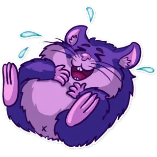 😂 хомяк, милый, животное, смех, радостный, мультик, стикер telegram sticker