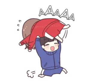 😱 AAAAA Desenho animado, Fofo, Animado, Engraçado, Pessoa, Expressão telegram sticker