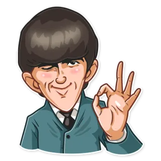 👌 George Harrison ミュージシャン, ザ・ビートルズ, 歌手, ギタリスト telegram sticker
