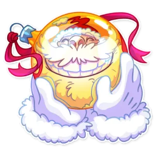 😁 navidad, adorno, dibujos animados, fiesta, mono telegram sticker
